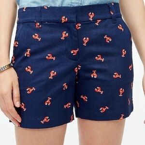 J.Crew Lobster Shorts Navy Blue Size 4 Preppy Coastal Old Money New England